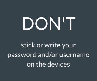 Don't write your passwords down